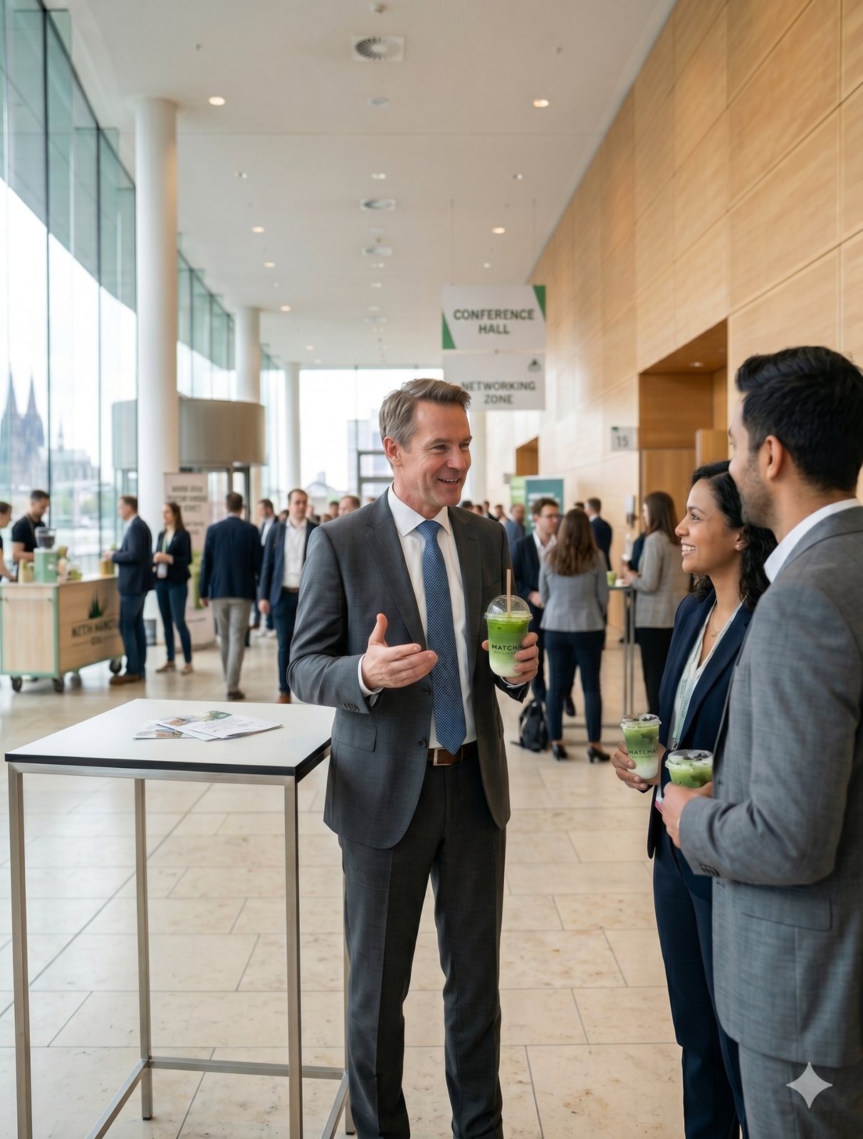 Mobile Matcha-Bar auf einem Event